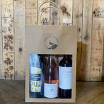 3 Bottle Kraft Gift Bag with Window