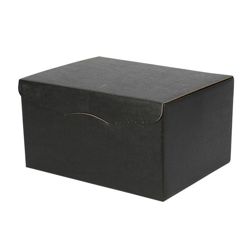 6 Bottle Front Opening Gift Box Black