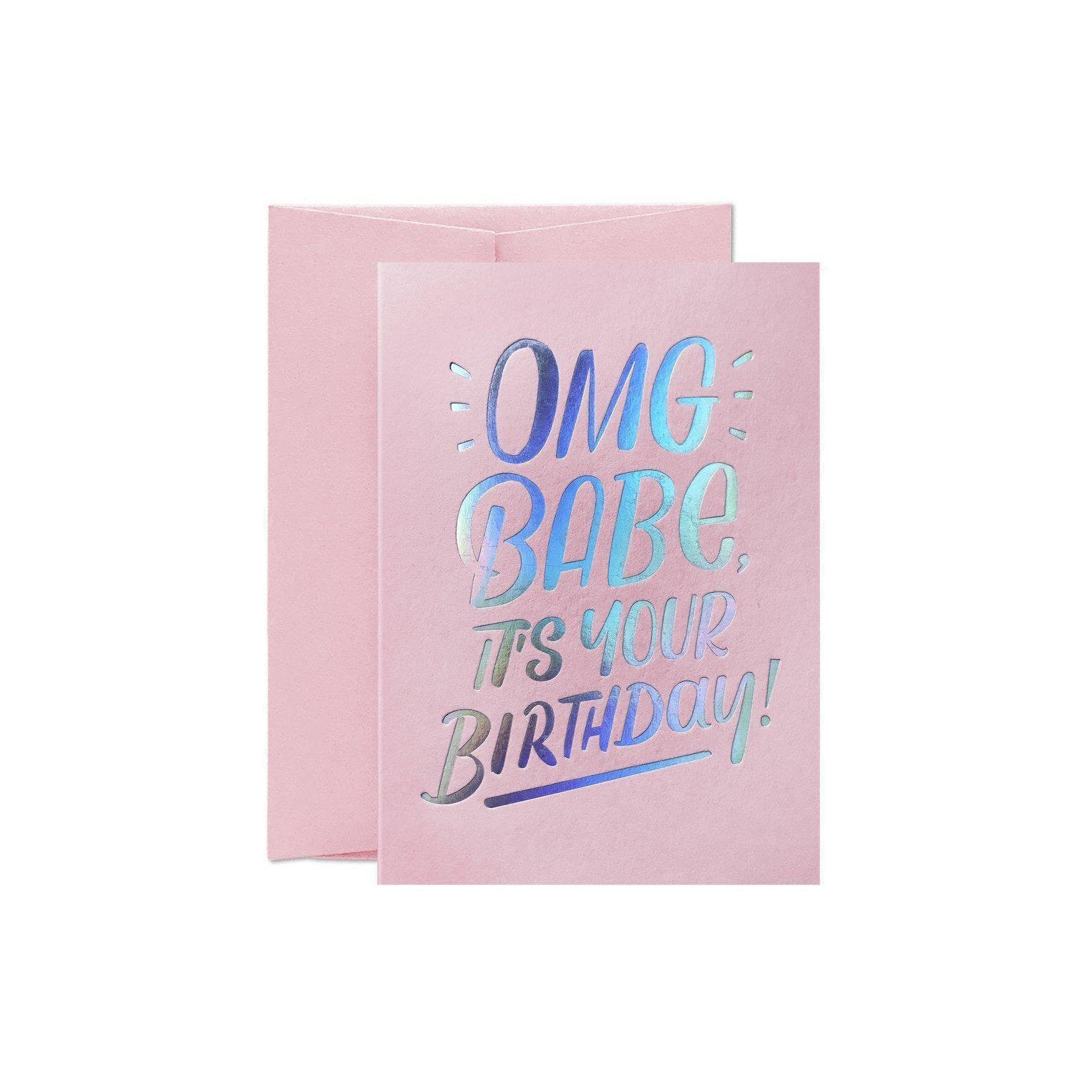 OMG Babe Birthday Card