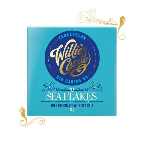 Willie's Cacao Milk Chocolate Sea Flakes 50g